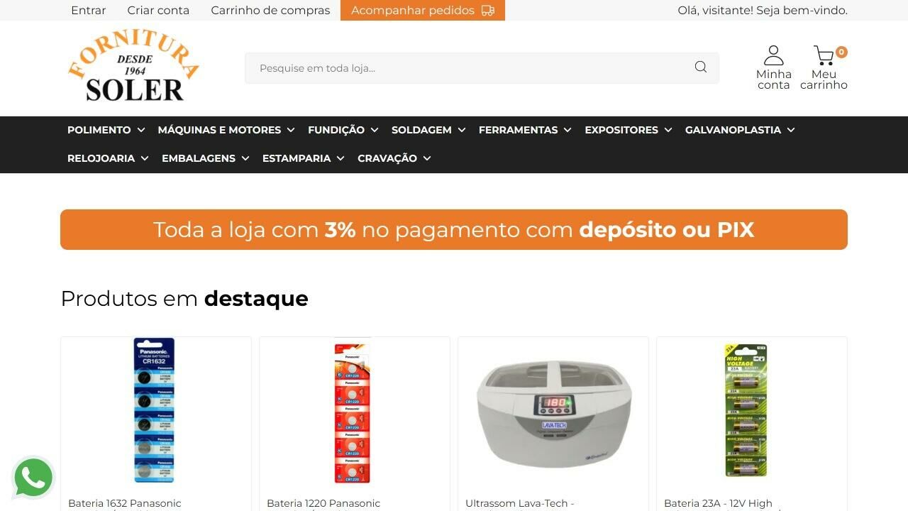 Imagem do projeto Loja Virtual Fornitura Soler